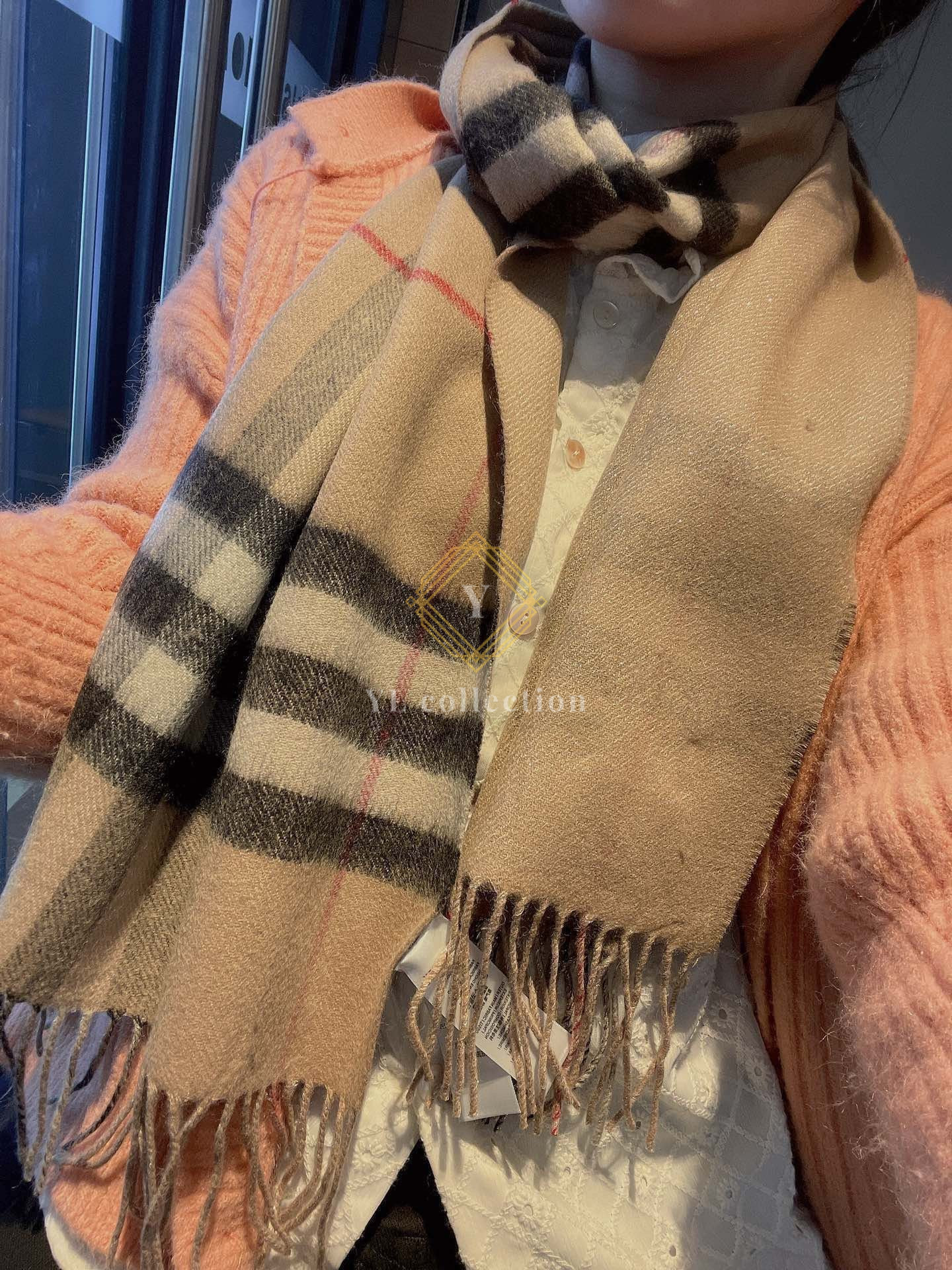 버*리 클래식 체크 머플러