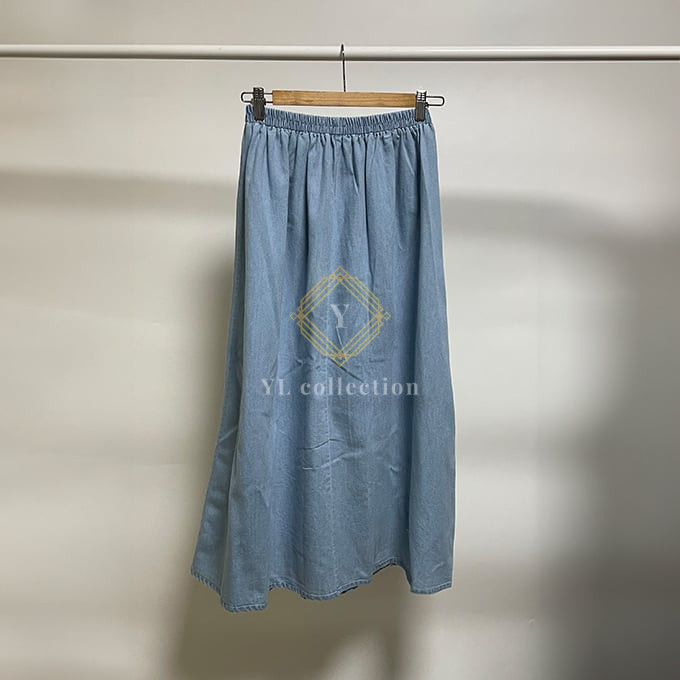 여성 밴딩 데님 스커트