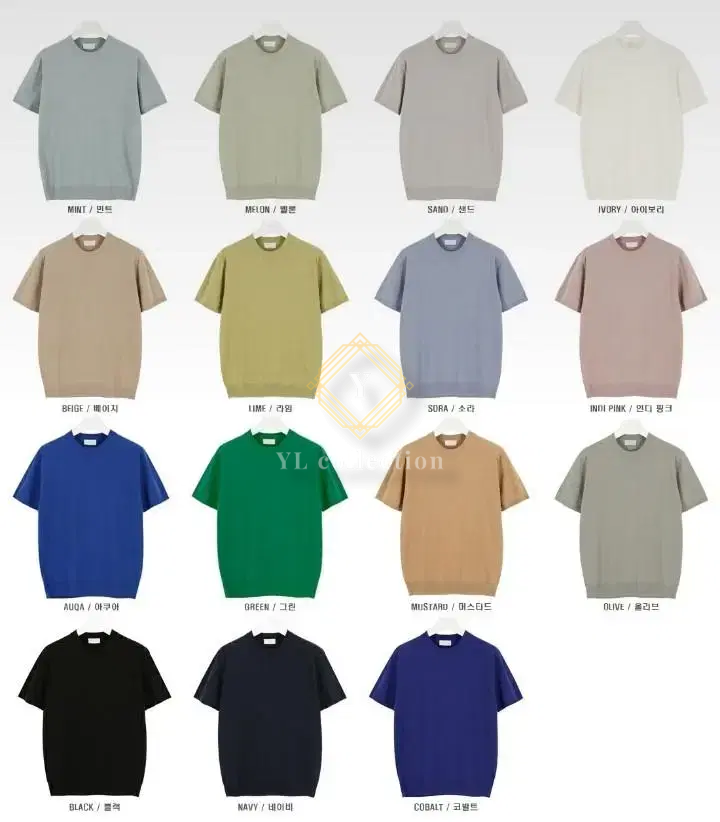 남자 머슬핏 라운드 반팔 티