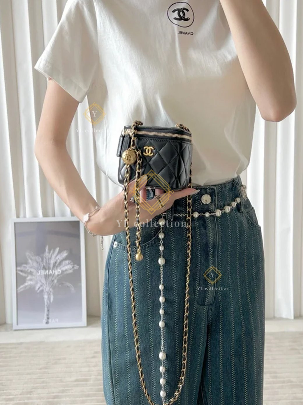 샤넬 골드볼 베니티백