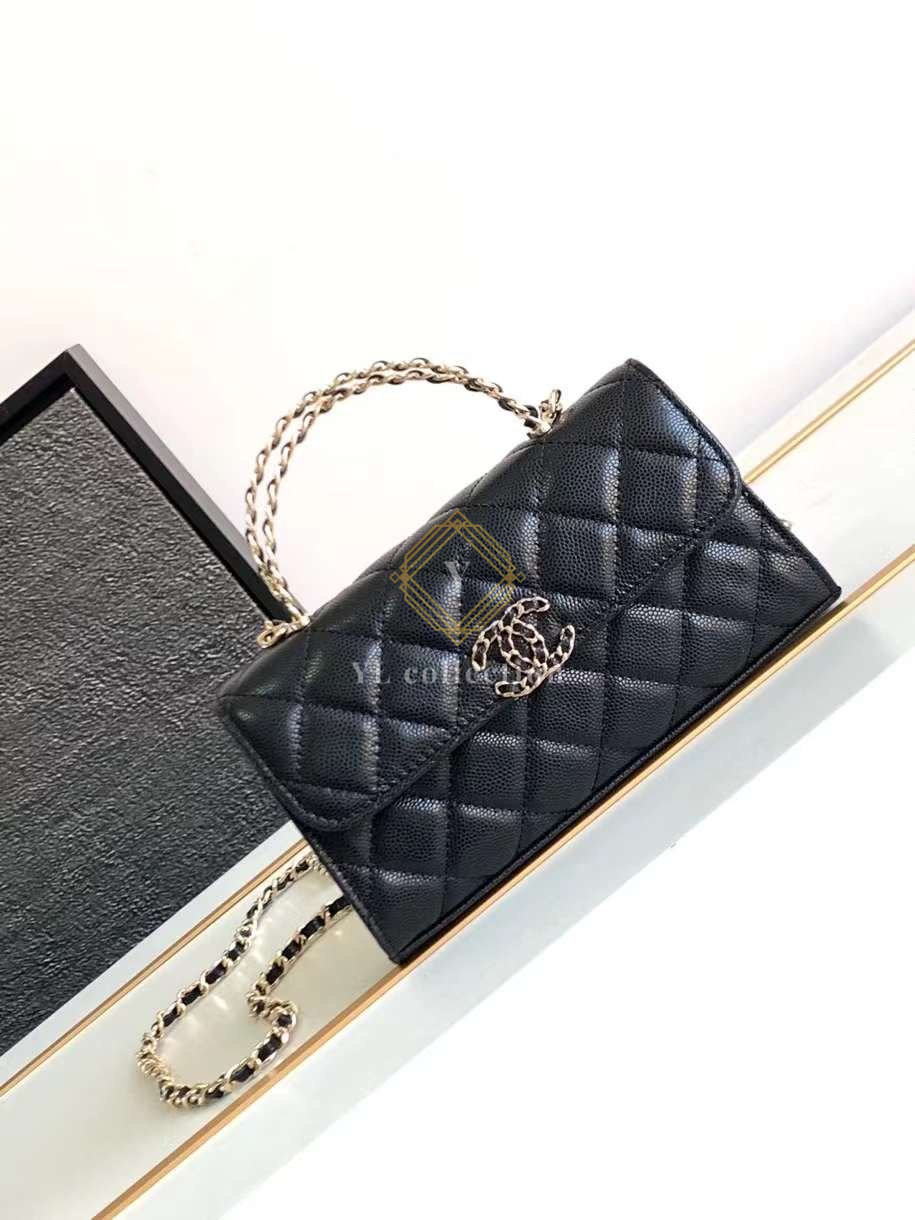 샤넬 탑핸들 캐비어 미니백