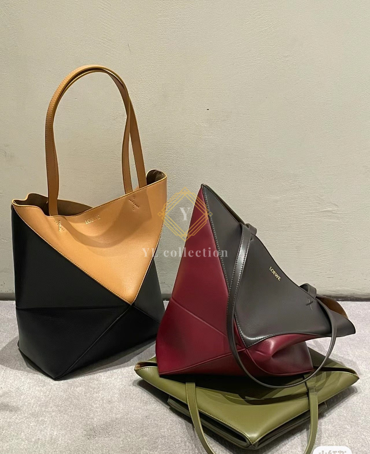 로에베 퍼즐 폴드 투톤 토트백