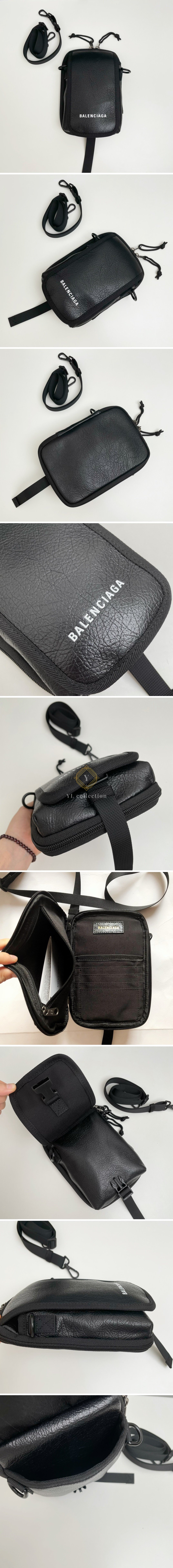 발렌시아가 익스플로러 레더 크로스바디 파우치