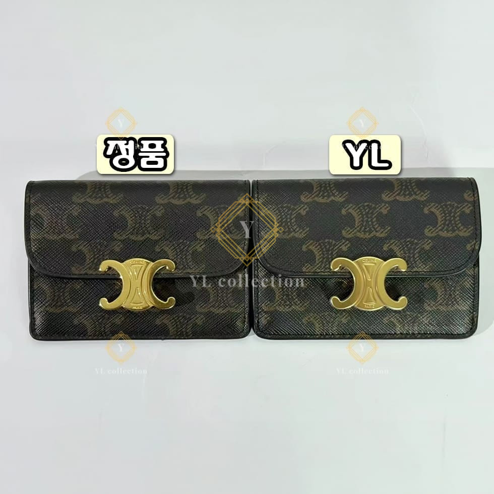 셀린느 트리옹프 플랩 카드 지갑
