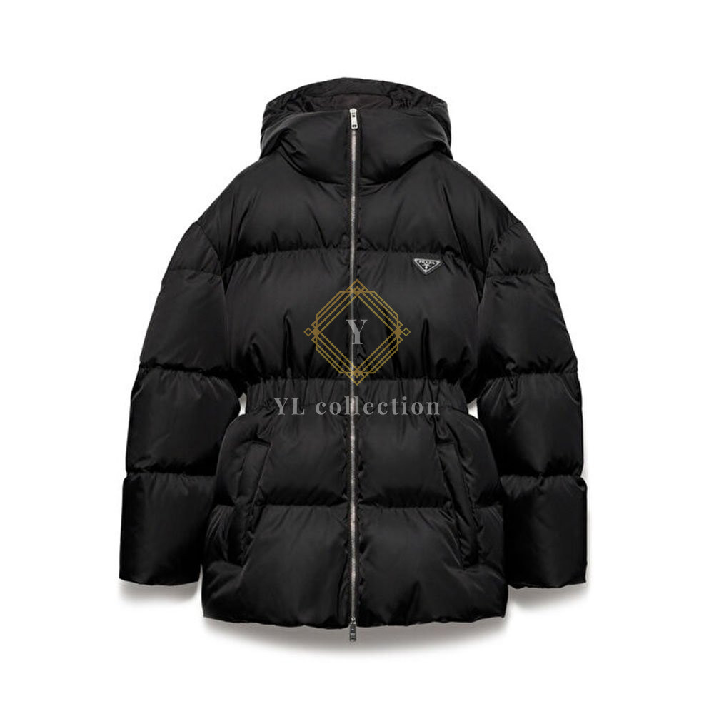 프라다 후드 벨트 패딩점퍼