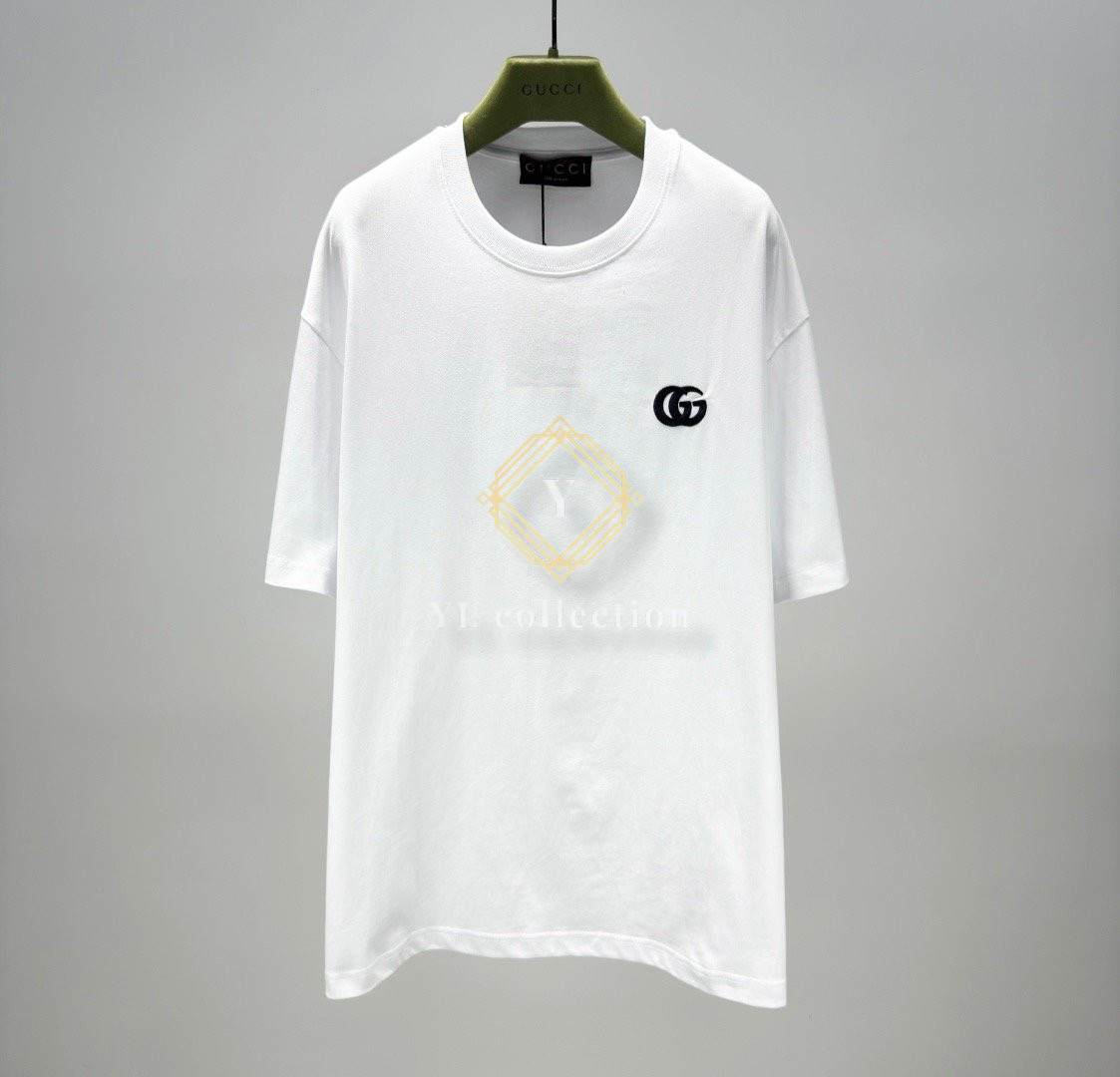 구찌 체스트 로고 반팔 티셔츠