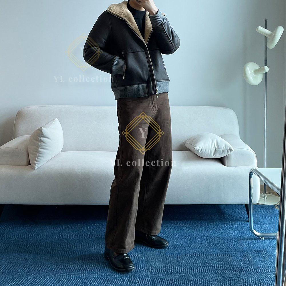 브루넬로 쿠치넬리 다크브라운 무스탕