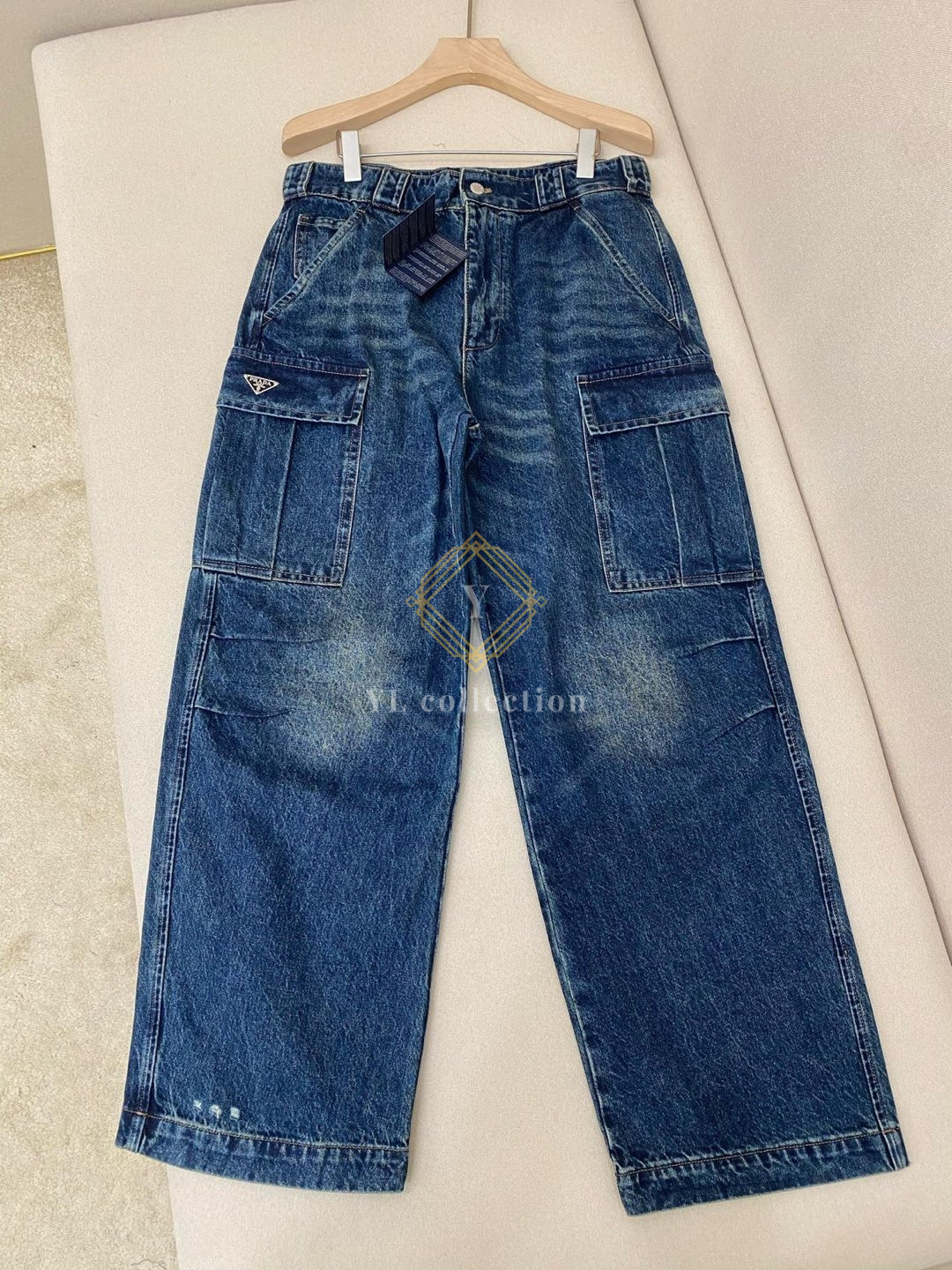 프라다 데님 카고 진