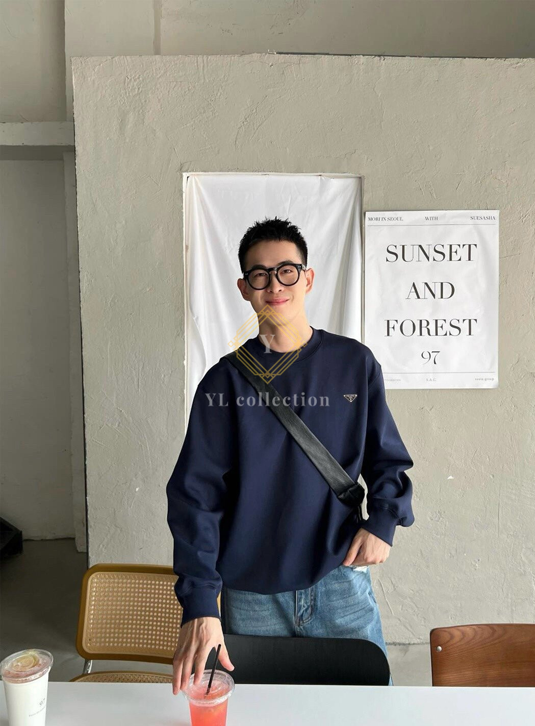 프라다 테크니컬 코튼 스웨트셔츠