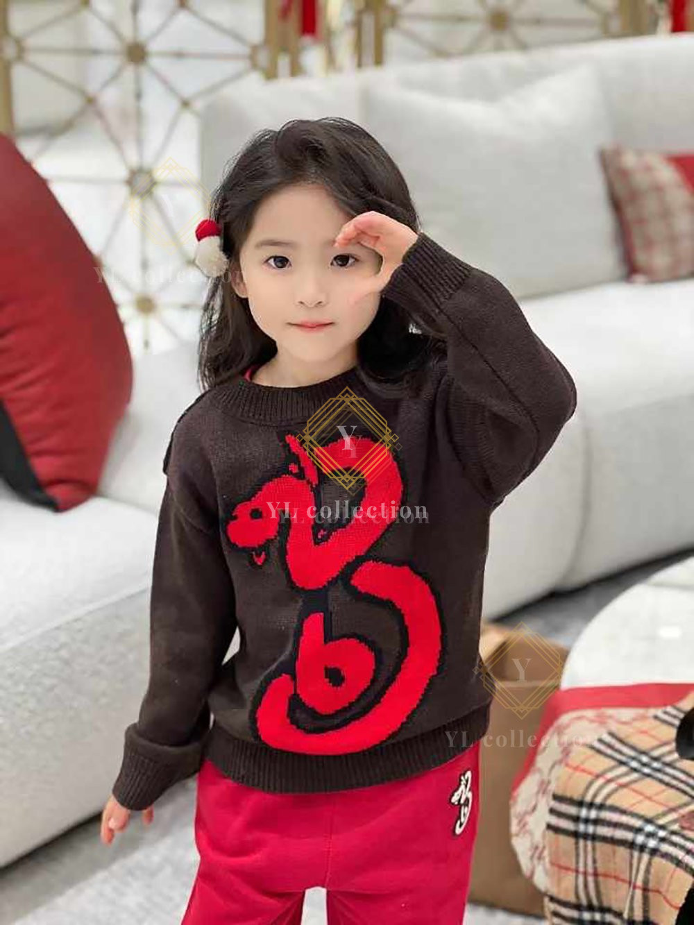 버버리 스네이크 울 스웨터