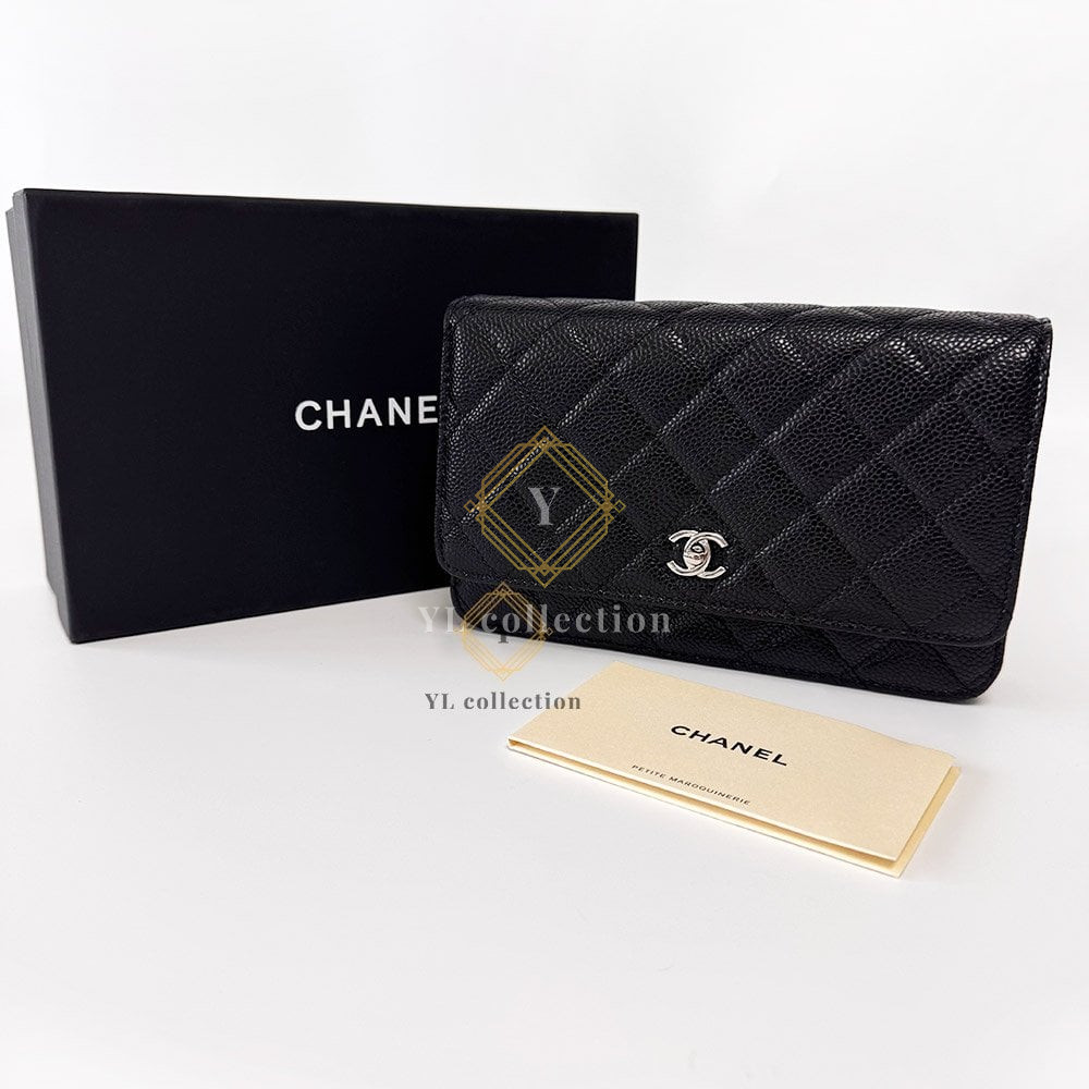 샤넬 클래식 woc 턴락 캐비어 크로스백