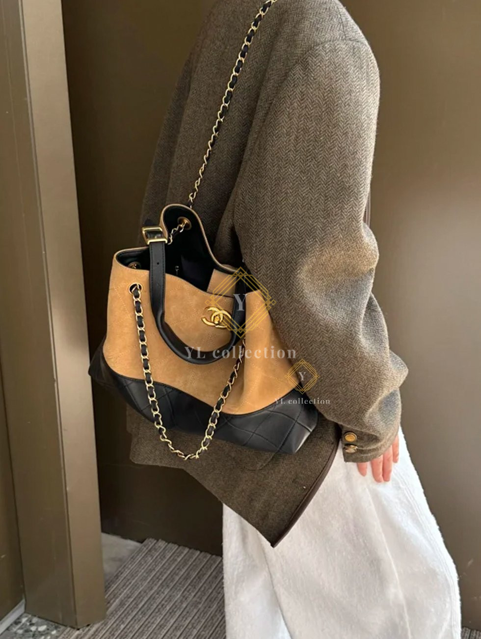 샤넬 공방 스웨이드 쇼핑백 스몰