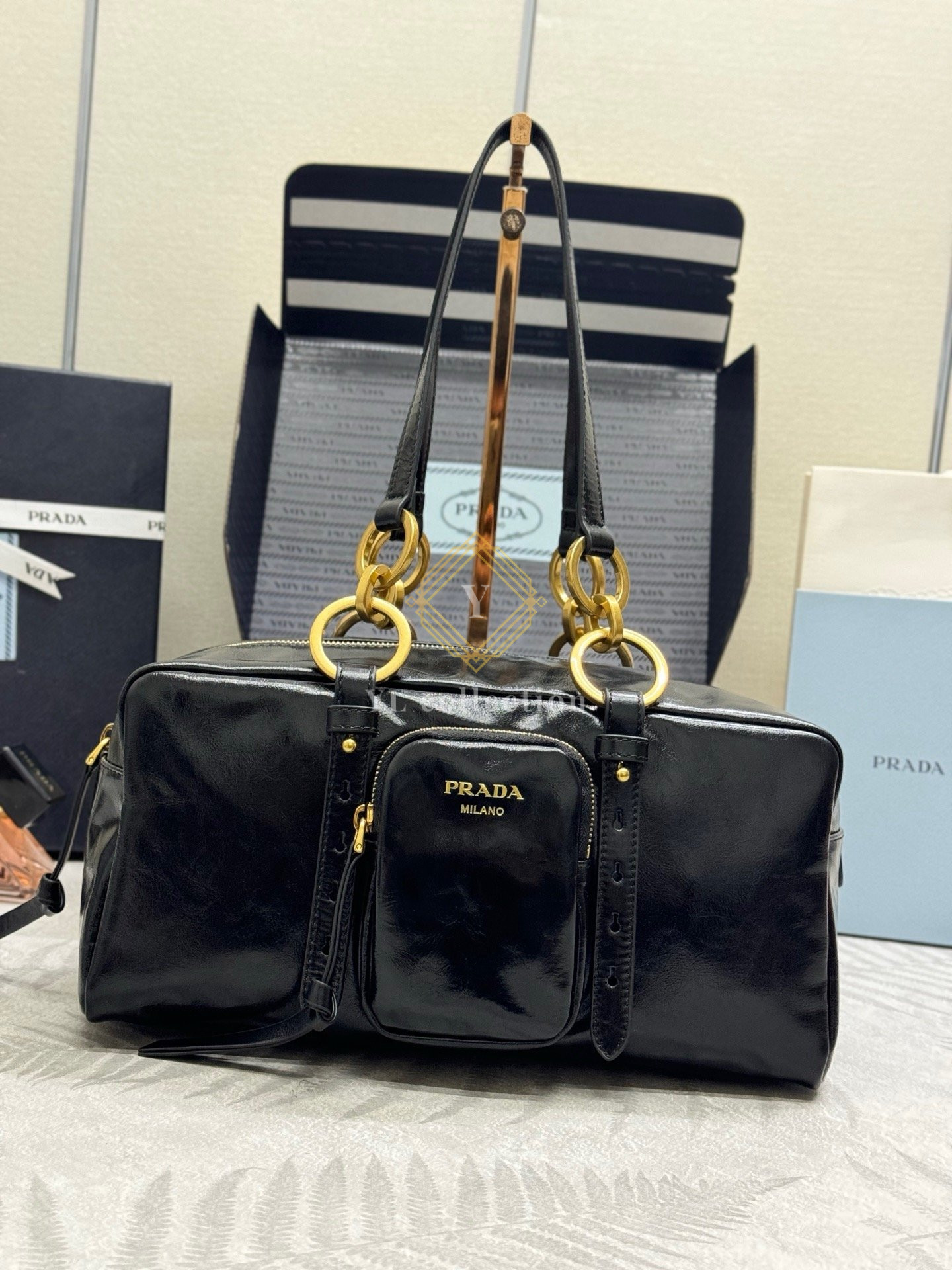 프라다 1BB138 트렁크 핸드백