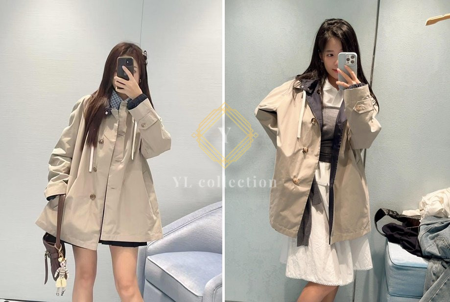 미우미우 리버시블 숏 트렌치 자켓