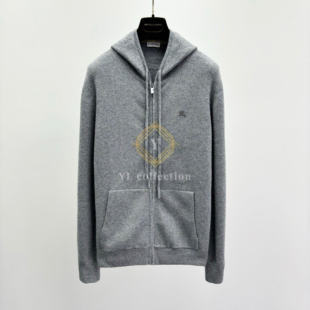버버리 캐시미어 블렌드 지퍼 후디