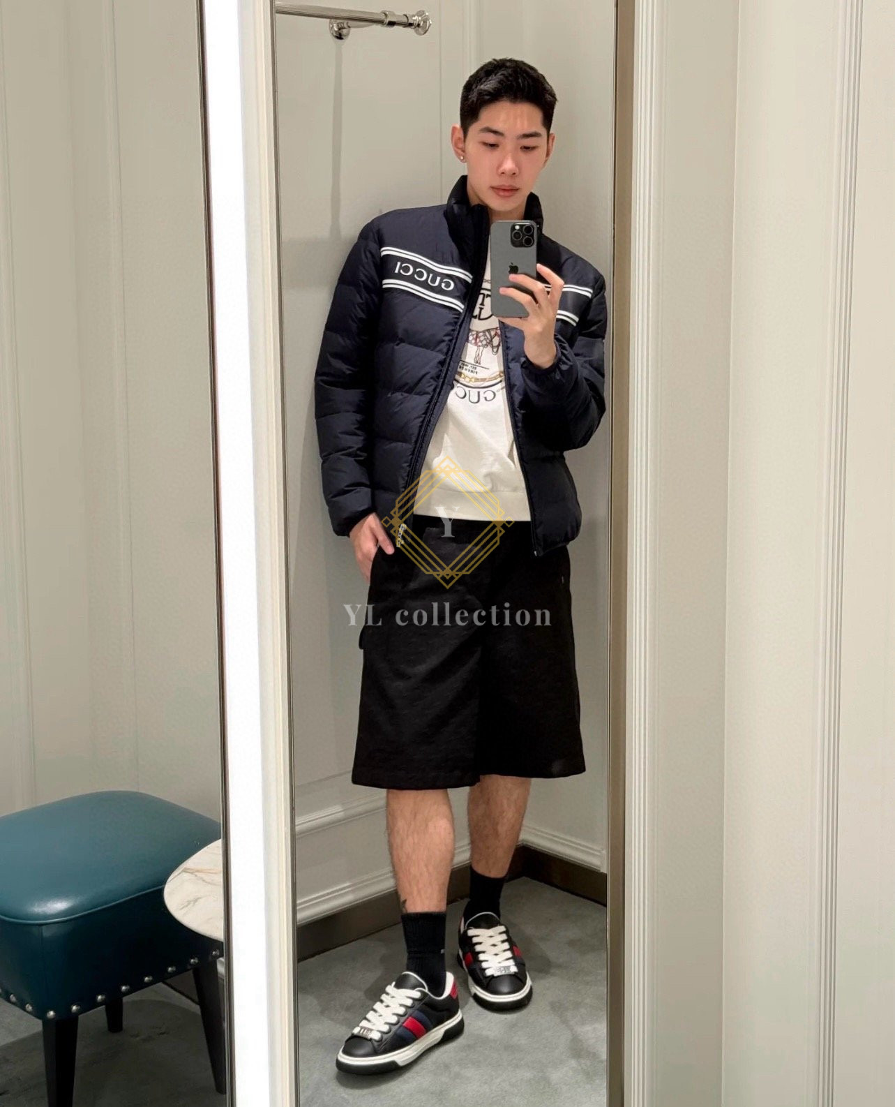 구찌 나일론 푸퍼 재킷