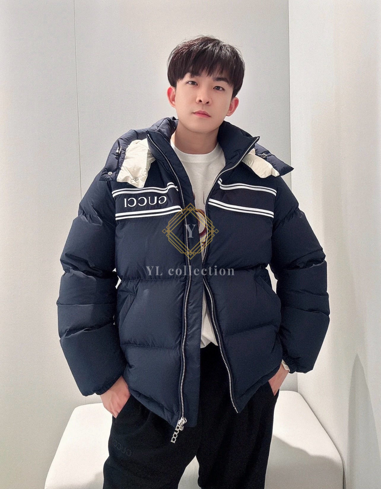 구찌 나일론 푸퍼 후디 재킷