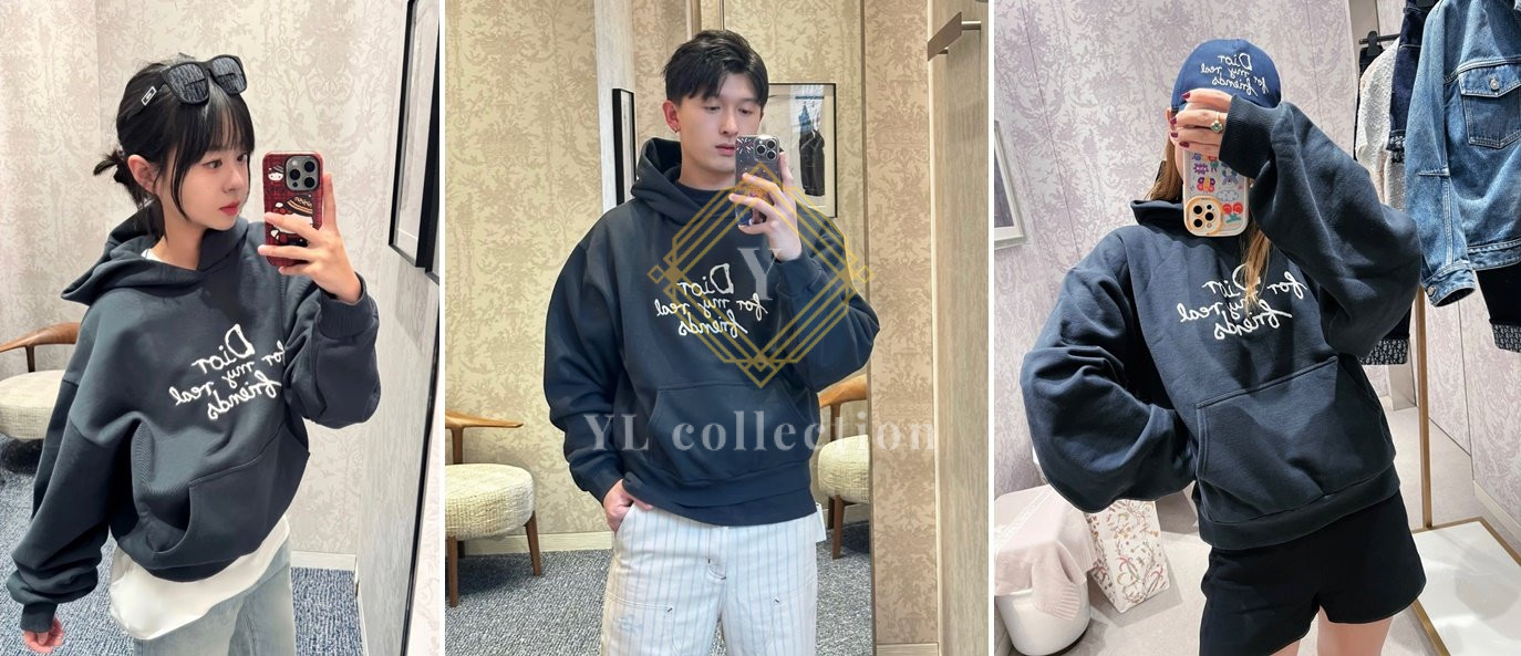 디올 옴므 Hylton Nel 로고 후드 티