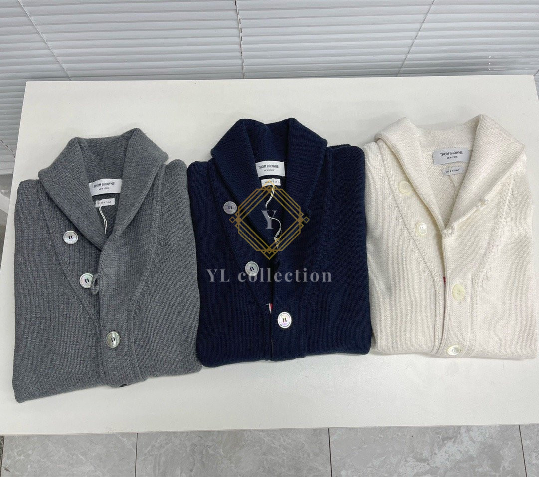 톰브라운 숄카라 포스트라이프 가디건