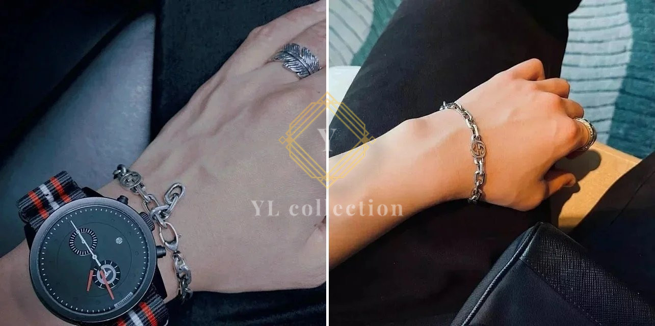 구찌 인터로킹 G 체인 팔찌