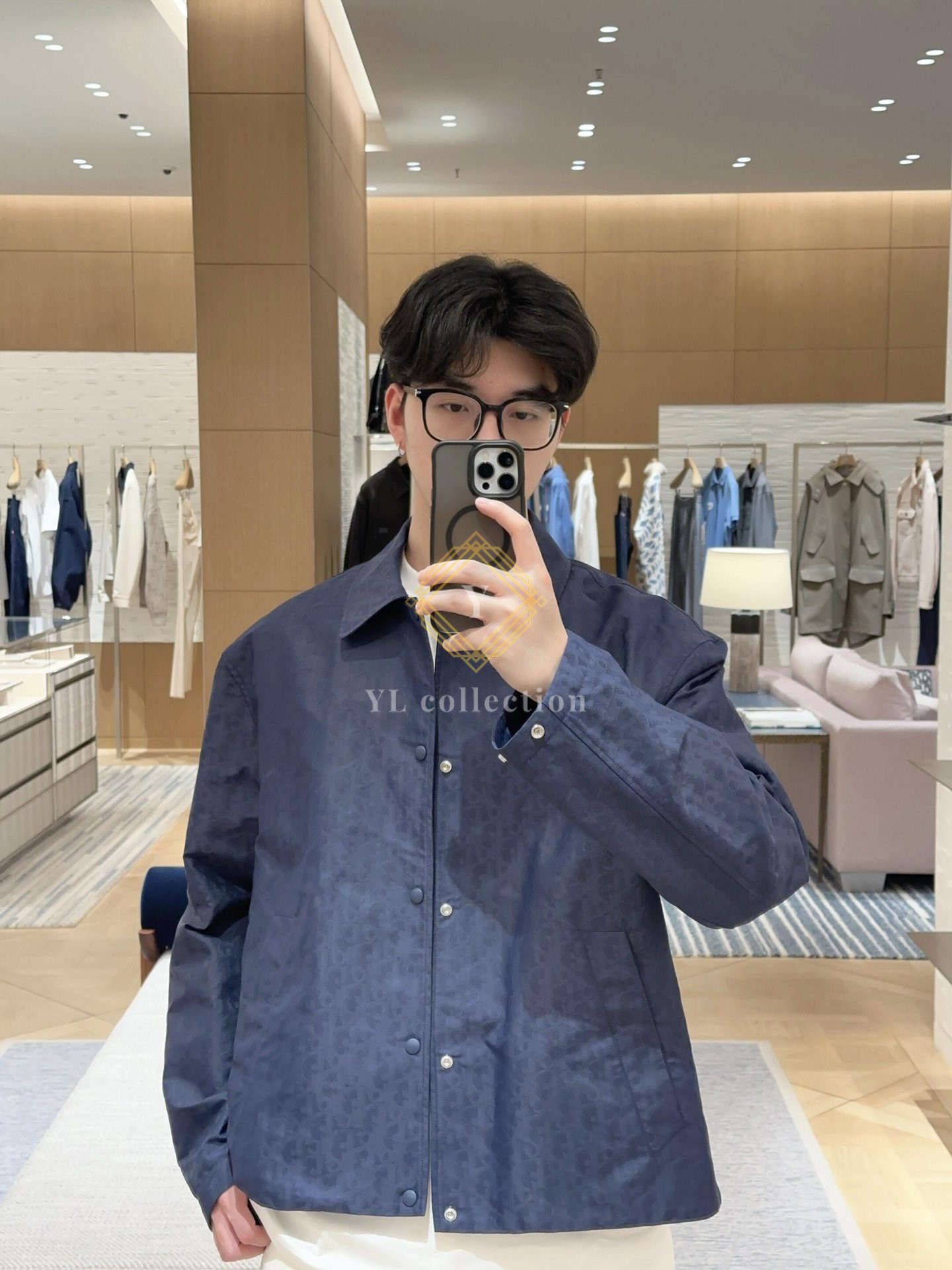 디올 오블리크 블루종 재킷