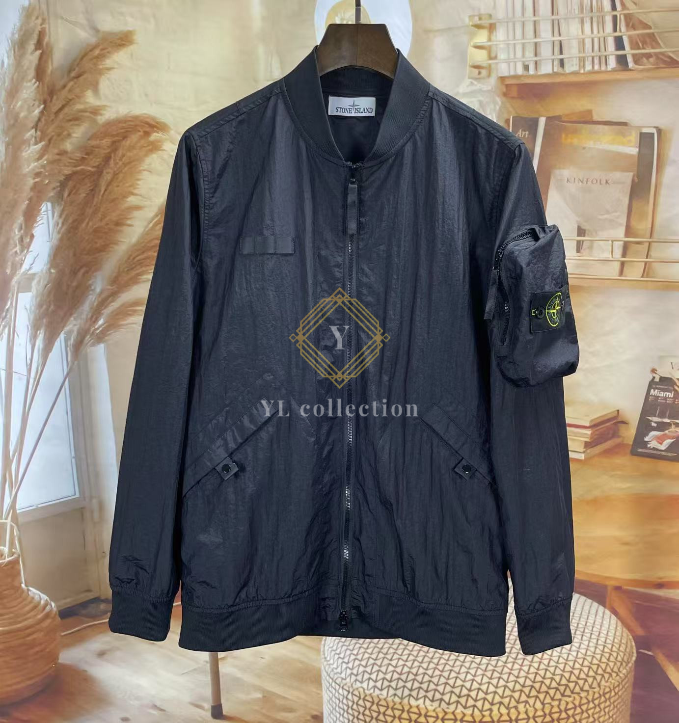 스톤 아일랜드 멤브라나 3L TC 블루종 자켓