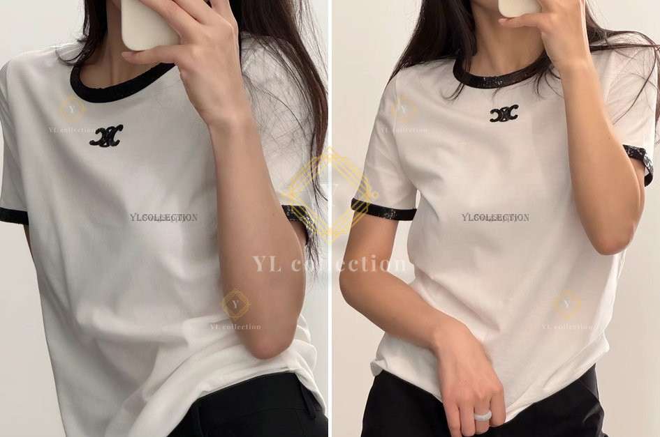 셀린느 트리오페 콘트라스트 티셔츠