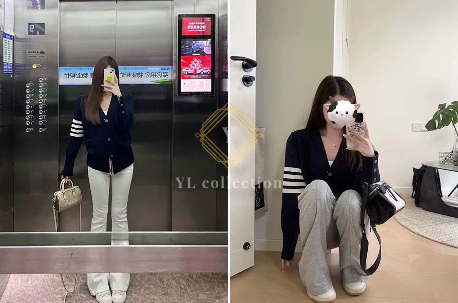 톰브라운 여성 메리노울 가디건