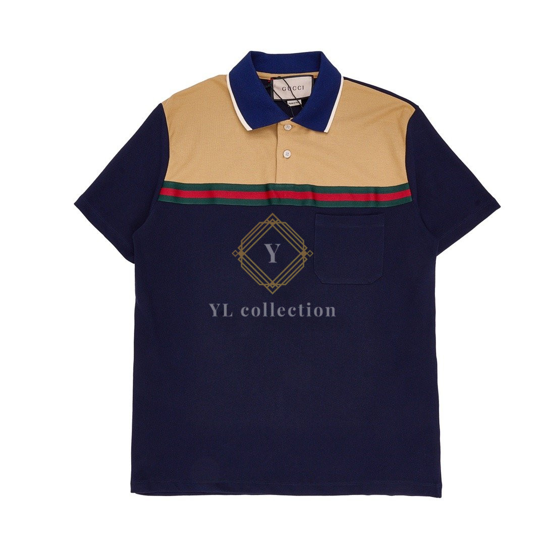 구찌 웹 스트라이프 라인 폴로 셔츠