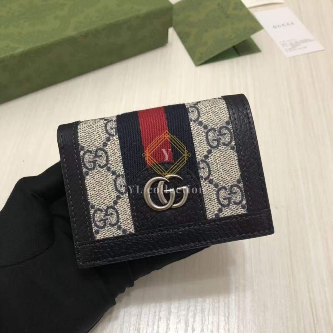 구찌 오피디아 GG 여성 반지갑 블랙