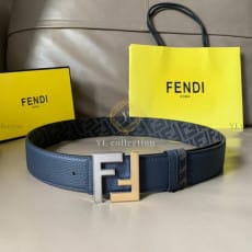 펜디 블루 컬러 가죽 벨트