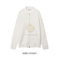 워셔블 카라 집업 니트 가디건