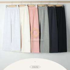 여성 밴딩 밍크 부츠컷 면 팬츠