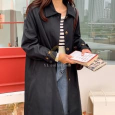 여성 포하티 루즈핏 나그랑 버튼 롱 코트