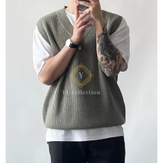 남자 브이넥 니트 조끼