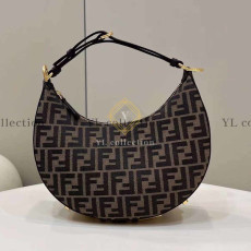 펜디 그래피 패브릭 탑핸들백