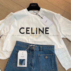 셀린느 로고 루즈 티셔츠