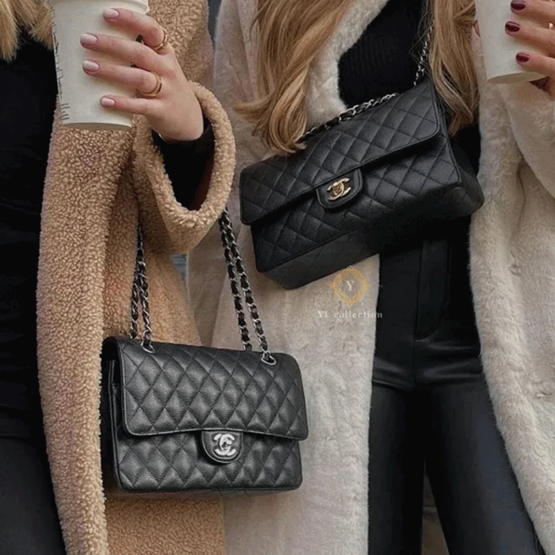 샤넬 클래식 캐비어 스몰 / 미듐