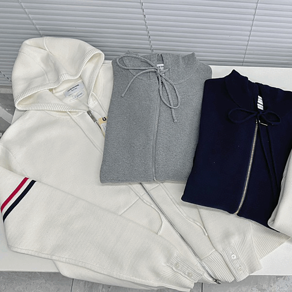 톰브라운 RWB 암밴드 니트 후드집업