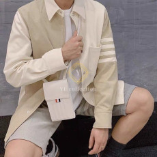 톰브라운 펀믹스 셀비지 스냅 셔츠 자켓