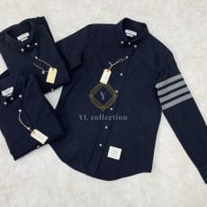 톰브라운 사선 스트라이프 프란넬 셔츠