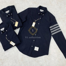 톰브라운 사선 스트라이프 프란넬 셔츠