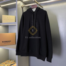 버버리 엠브로이드 모노그램 로고 후드티