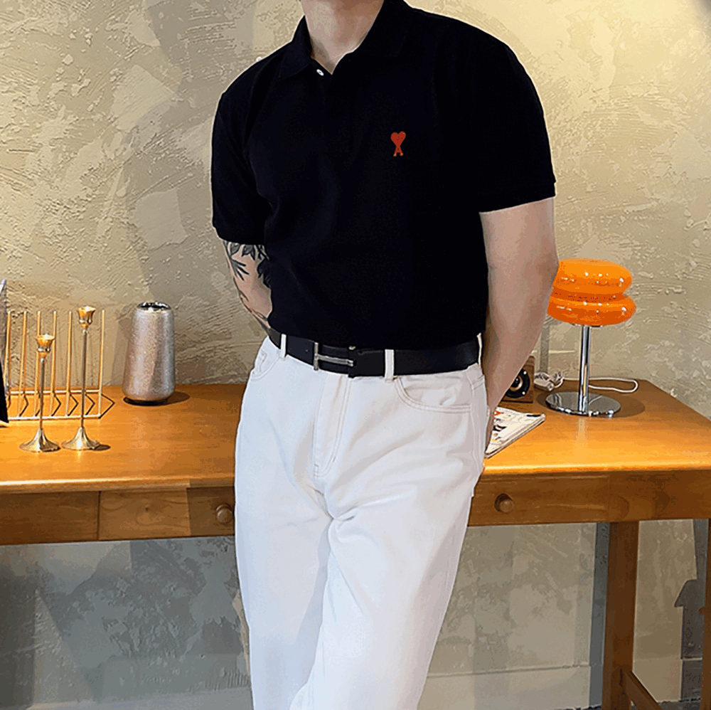 아미 스몰 하트 로고 카라티