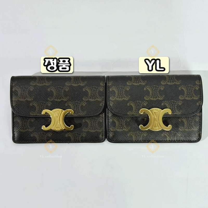 셀린느 트리옹프 플랩 카드 지갑