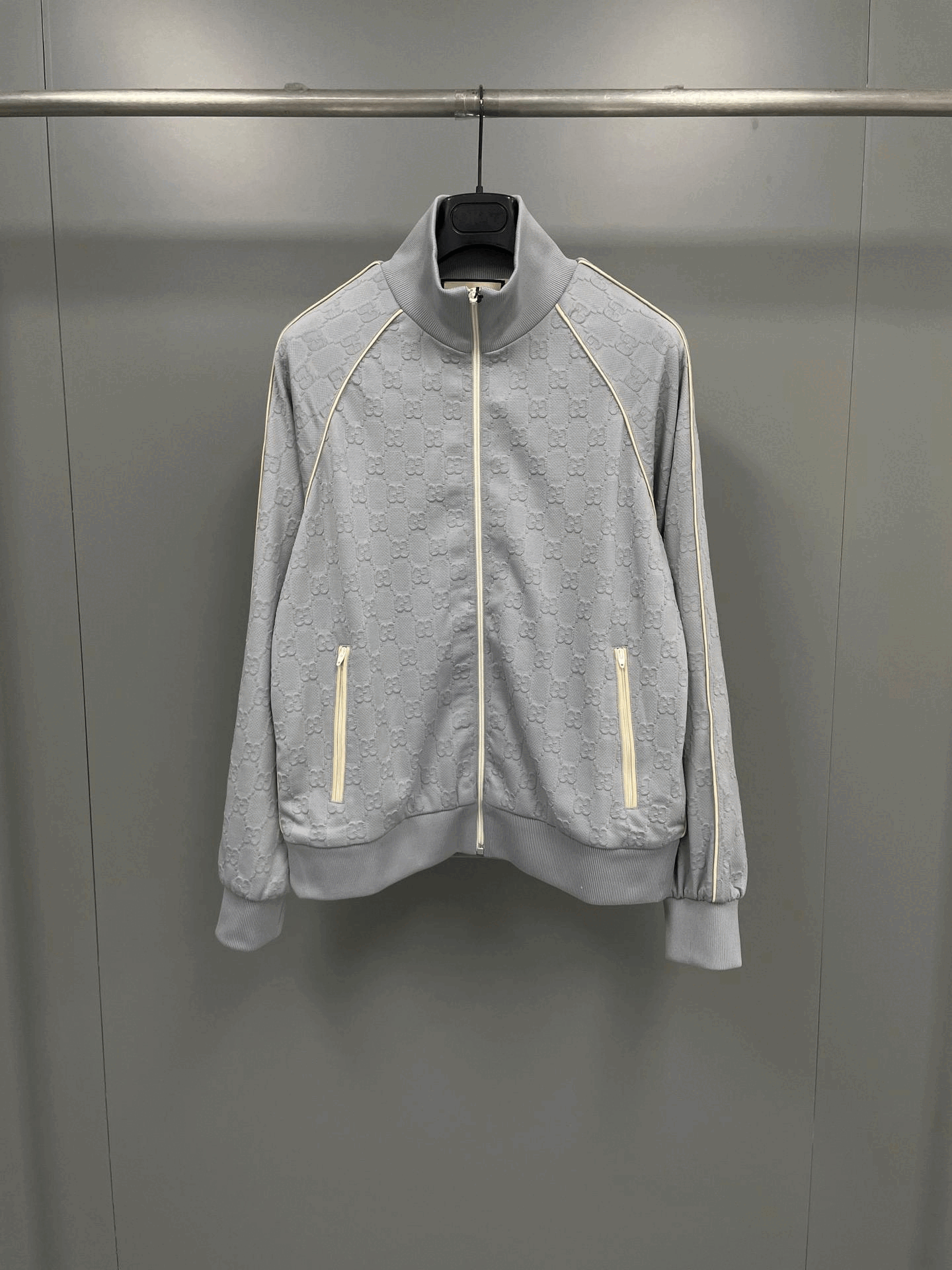 구찌 남성 나일론 자카드 집업 자켓