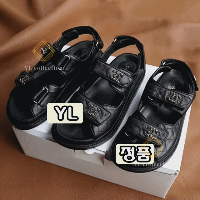 샤넬 CC로고 벨크로 샌들