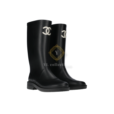 샤넬 로고 레인부츠