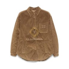 미우미우 코듀로이 로고 패딩