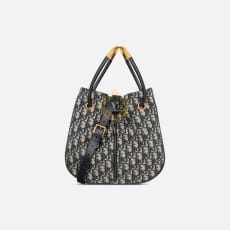 디올 노리타 미디엄 백 오블리크 블루